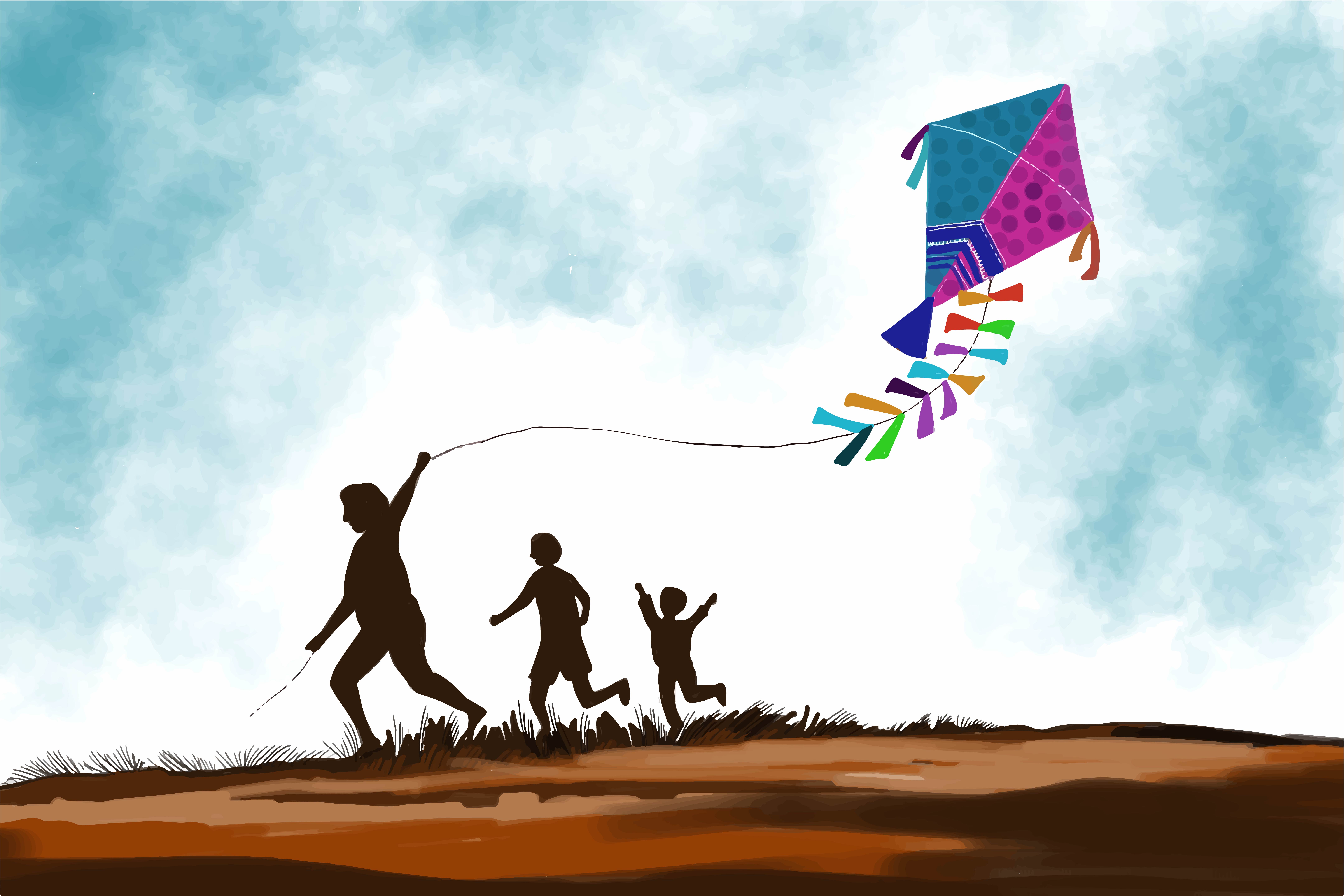 大澳漁村放風箏