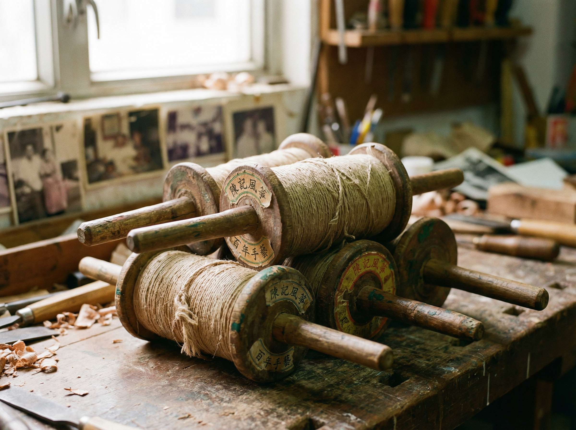 Traditional Wooden Kite Reels