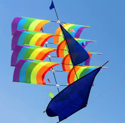 彩虹立體船 風箏