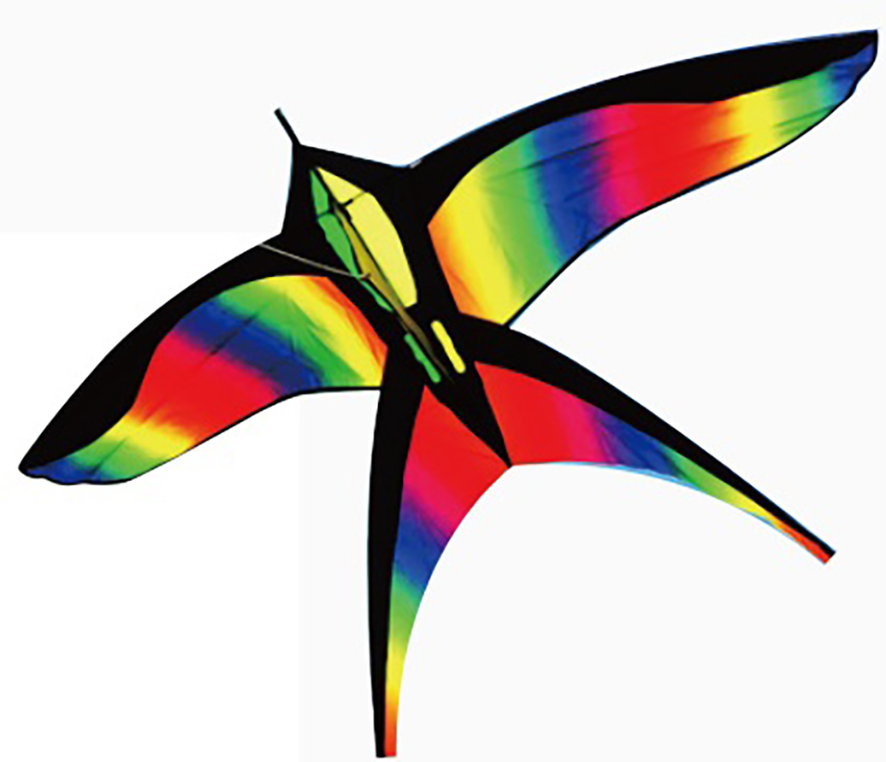 彩虹燕子風箏 ～ 尺寸：110cm (W) x 50cm (H) x 尾 160cm (售罄)