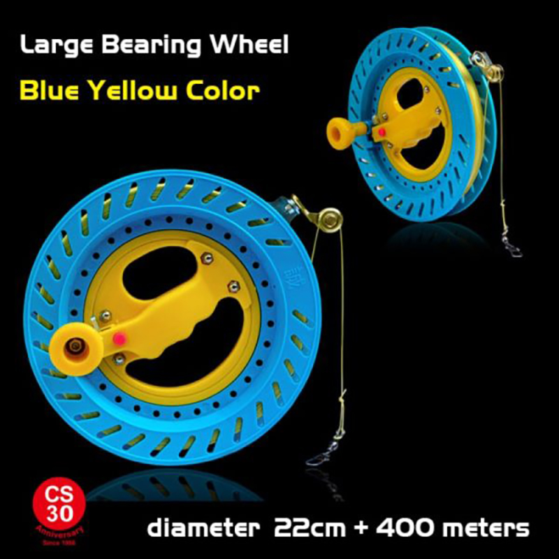 22cm 藍風箏輪  風箏線轆 線輪  + 400 米線